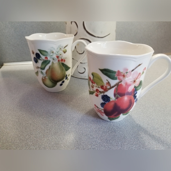 Lenox coffe cups mugs pear plum blossom FIRM - Picture 2 of 7